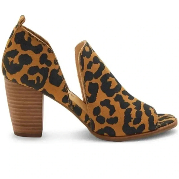 New Lucky brand Junai bootie Dorsay Leopard print - Picture 3 of 15